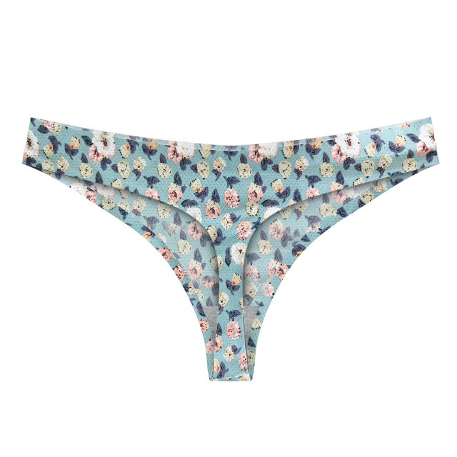 Lady Print Lovely Panties Women Cotton Seamless Underwear for Female Sexy Low Ries G-String Thongs Comfort Briefs Lingerie