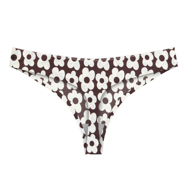 Lady Print Lovely Panties Women Cotton Seamless Underwear for Female Sexy Low Ries G-String Thongs Comfort Briefs Lingerie