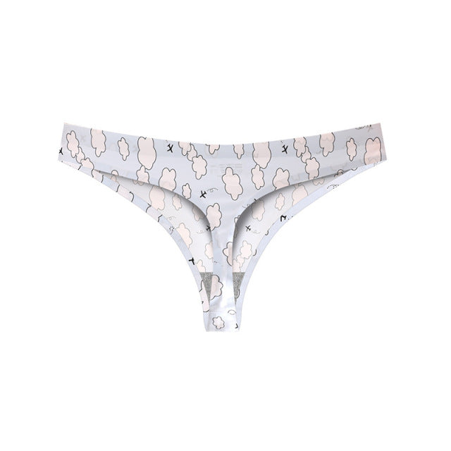 Lady Print Lovely Panties Women Cotton Seamless Underwear for Female Sexy Low Ries G-String Thongs Comfort Briefs Lingerie