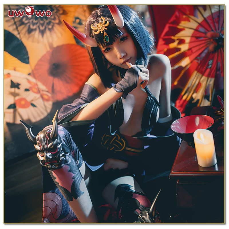 UWOWO Fate Grand Order Shuten-douji Cosplay Costume Anime Assassin Women FGO Uniform Full Set Kimono Outfits