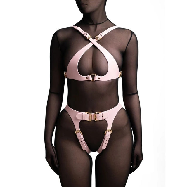 Sexy Bdsm Leather Harness Women Set Bra Body Lingerie Bondage Garter Belt Leg Tight Stockings With Belt Set Sex Shop,Sex toy
