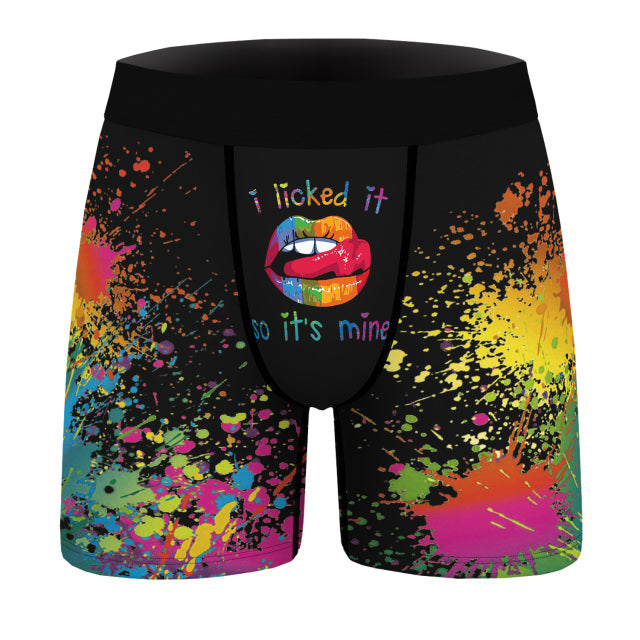OneLineFox Christmas Underwear Men Boxer Panties Underwear Male Boxer Shorts Boxershorts Long Underpants Calzoncillos Hombre
