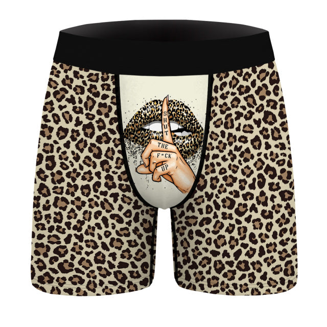 OneLineFox Christmas Underwear Men Boxer Panties Underwear Male Boxer Shorts Boxershorts Long Underpants Calzoncillos Hombre