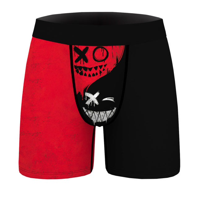 OneLineFox Christmas Underwear Men Boxer Panties Underwear Male Boxer Shorts Boxershorts Long Underpants Calzoncillos Hombre