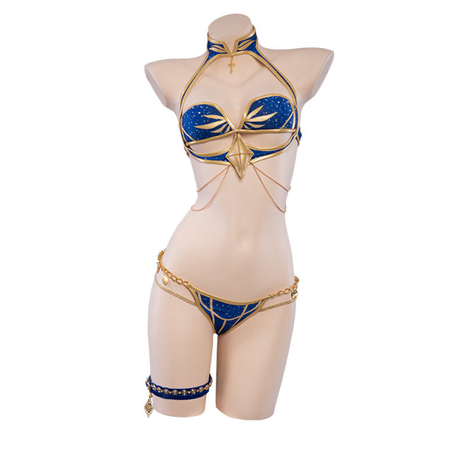 UWOWO Artoria Pendragon Lancer Swimsuit Cosplay Costume Anime Fate/Grand Order Dress Lovely Sexy Arturia Suit Women