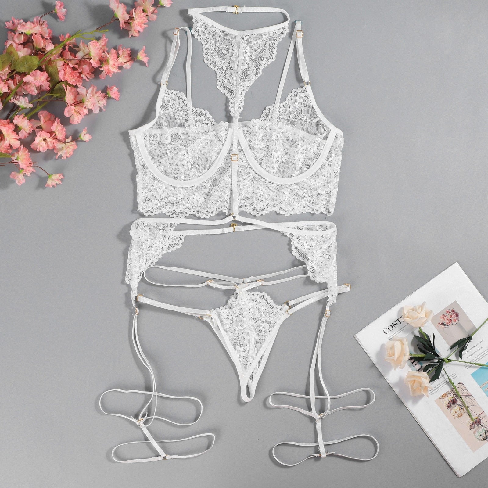 Sexy Lingerie Women Underwear Set Sexy Lace Erotic Lingerie Set Female Underwear Set Lace Bra Panties Underwear женское бельё