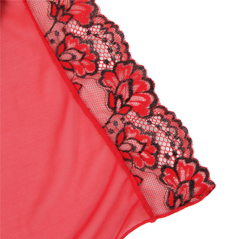 Comeondear Lace Nightdress Transparent Women Nightgown Plus Size Embroidery Strap Slip Dress Nuisette Femme Sexy Sleepwear