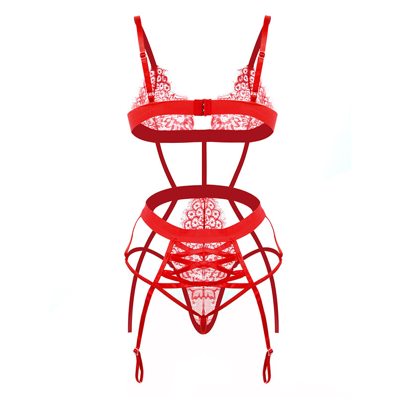 Comeondear Tenue Sexy Erotic Lace Sexy Lingerie Hollow Out Bandage Underwear See Through Sexy Babydoll With Eye Mask