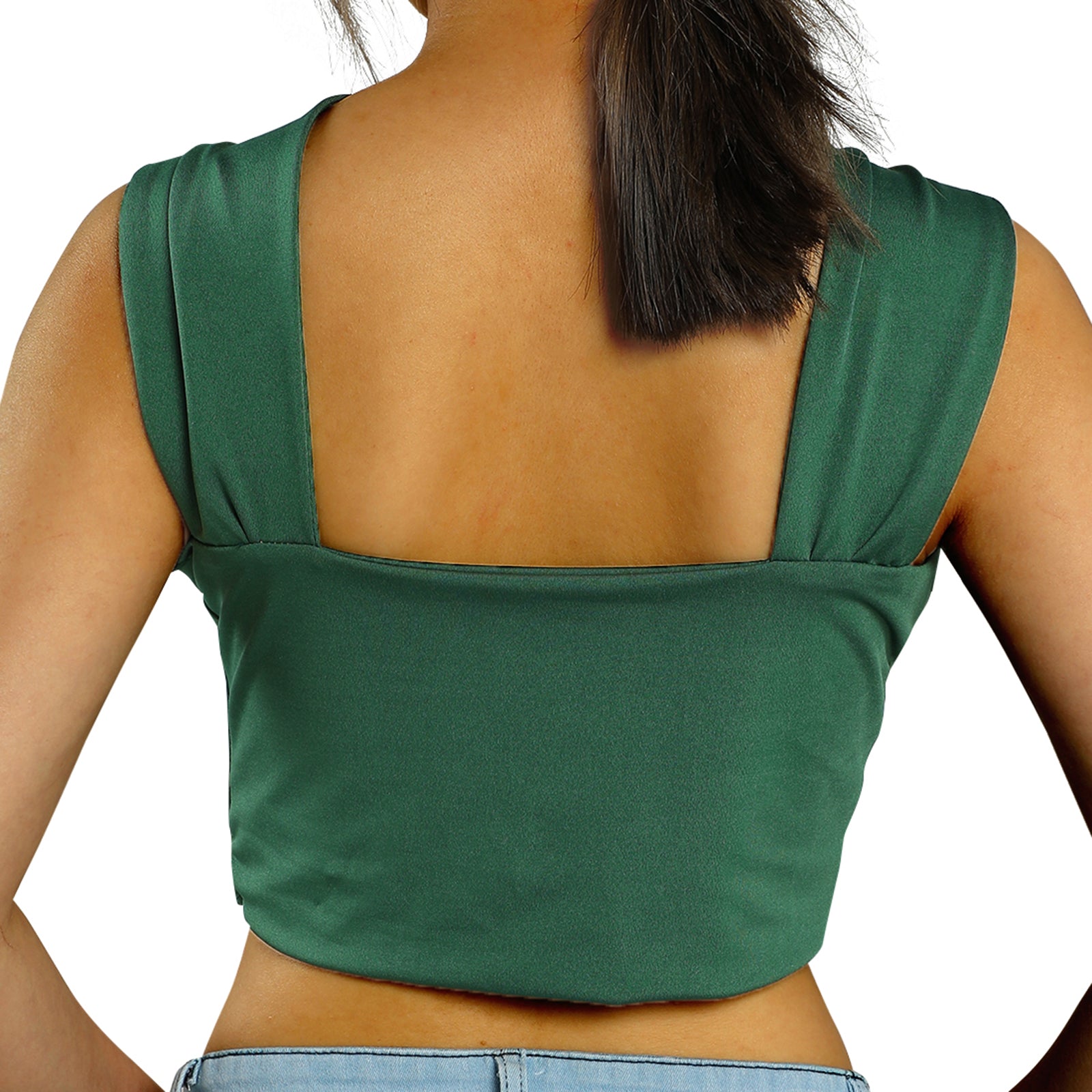 Women Criss Cross Tank Tops Sexy Sleeveless Solid Color Cutout Front Crop Tops Party Club Streetwear Lady Bustier Tops