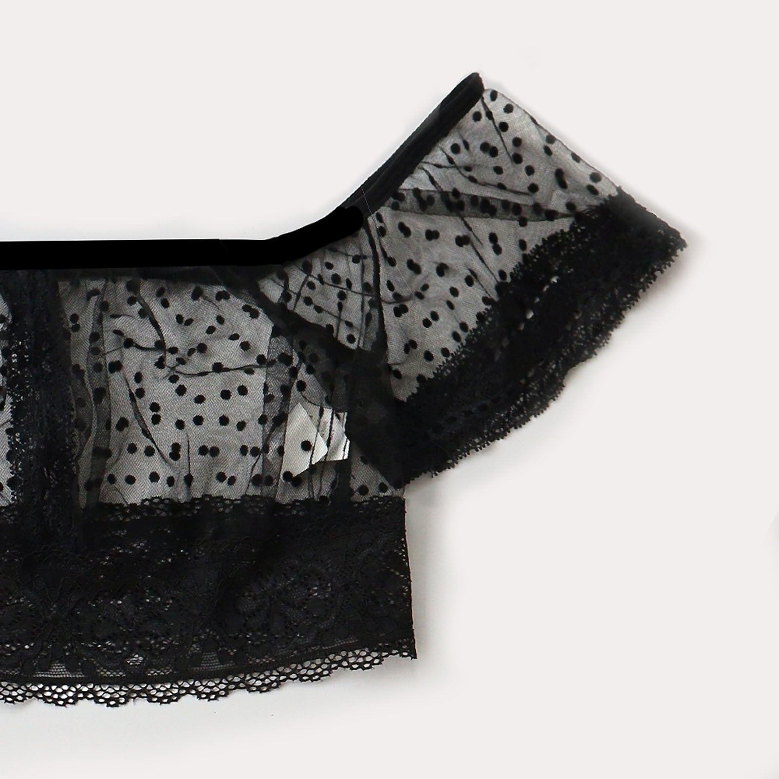 Dot Printed Sexy Lingerie Set Temptation Baby Doll Exotic Apparel Black Lace Underwear Women Plus Size