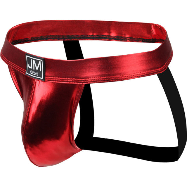 Gay Underwear Men Briefs Jockstrap Tanga Homme Slip Sexy Lingerie Erotic Homens Thongs and G Strings Big U Pouch PU Leather