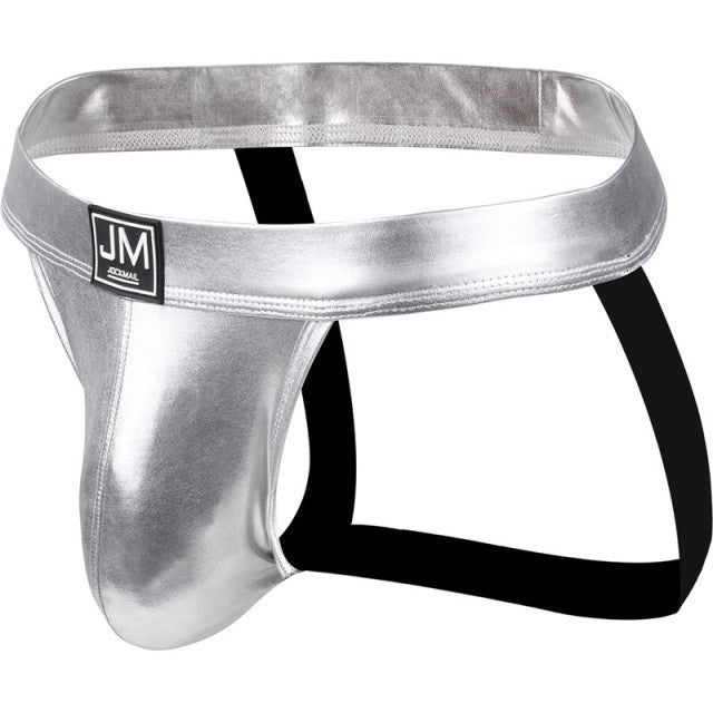 Gay Underwear Men Briefs Jockstrap Tanga Homme Slip Sexy Lingerie Erotic Homens Thongs and G Strings Big U Pouch PU Leather