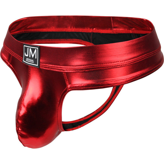 Gay Underwear Men Briefs Jockstrap Tanga Homme Slip Sexy Lingerie Erotic Homens Thongs and G Strings Big U Pouch PU Leather