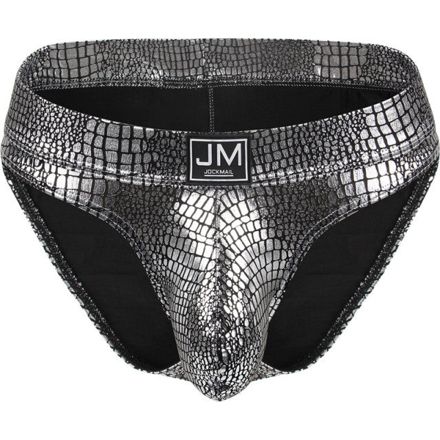 Gay Underwear Men Briefs Jockstrap Tanga Homme Slip Sexy Lingerie Erotic Homens Thongs and G Strings Big U Pouch PU Leather