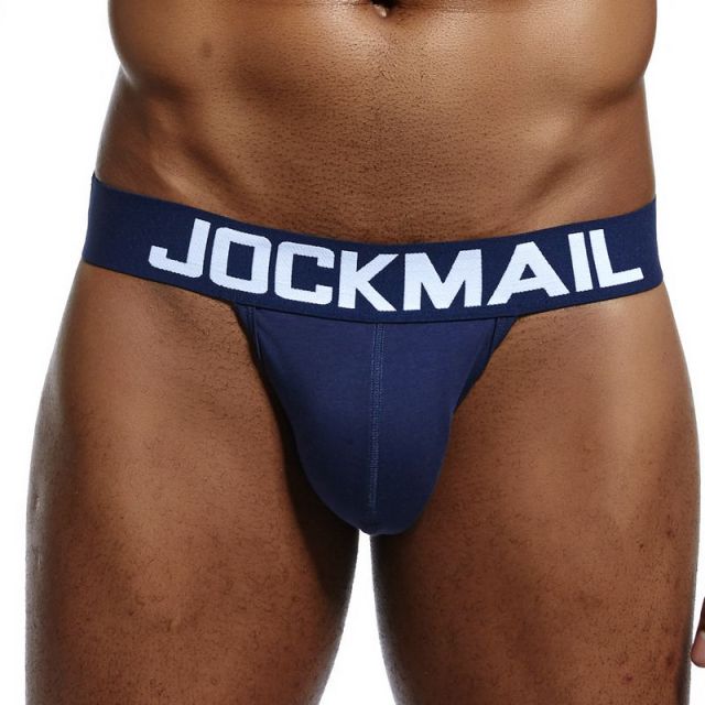 jockmail Men Jockstrap Athletic Supporters Cotton Black White Low Rise Stretch Performance Sport Gym Underwear U Convex Pouch