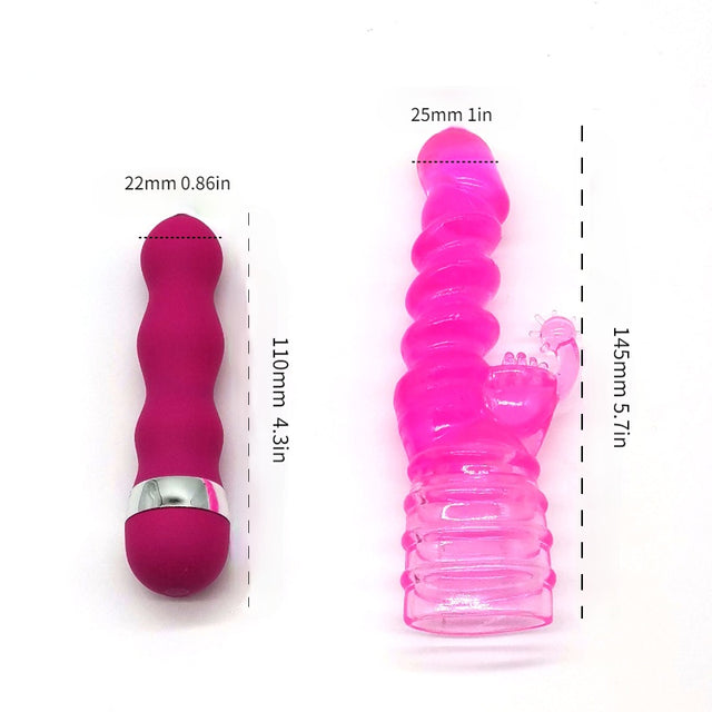 Vibrator for Women G-spot Toy Vaginal Inserter Clitoral Massage Butt Plug Anal Stick Female Dildo Products Adult Female Vibrator