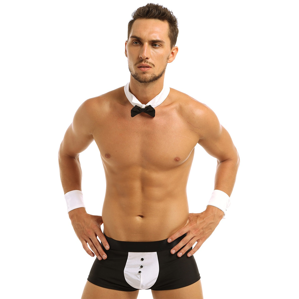 XXL Men Erotic Uniform Doctor Nurse Sexy Role Play Costume Outfits Briefs With Collar And Red Cross Cuff Set Sissy Crossdresser