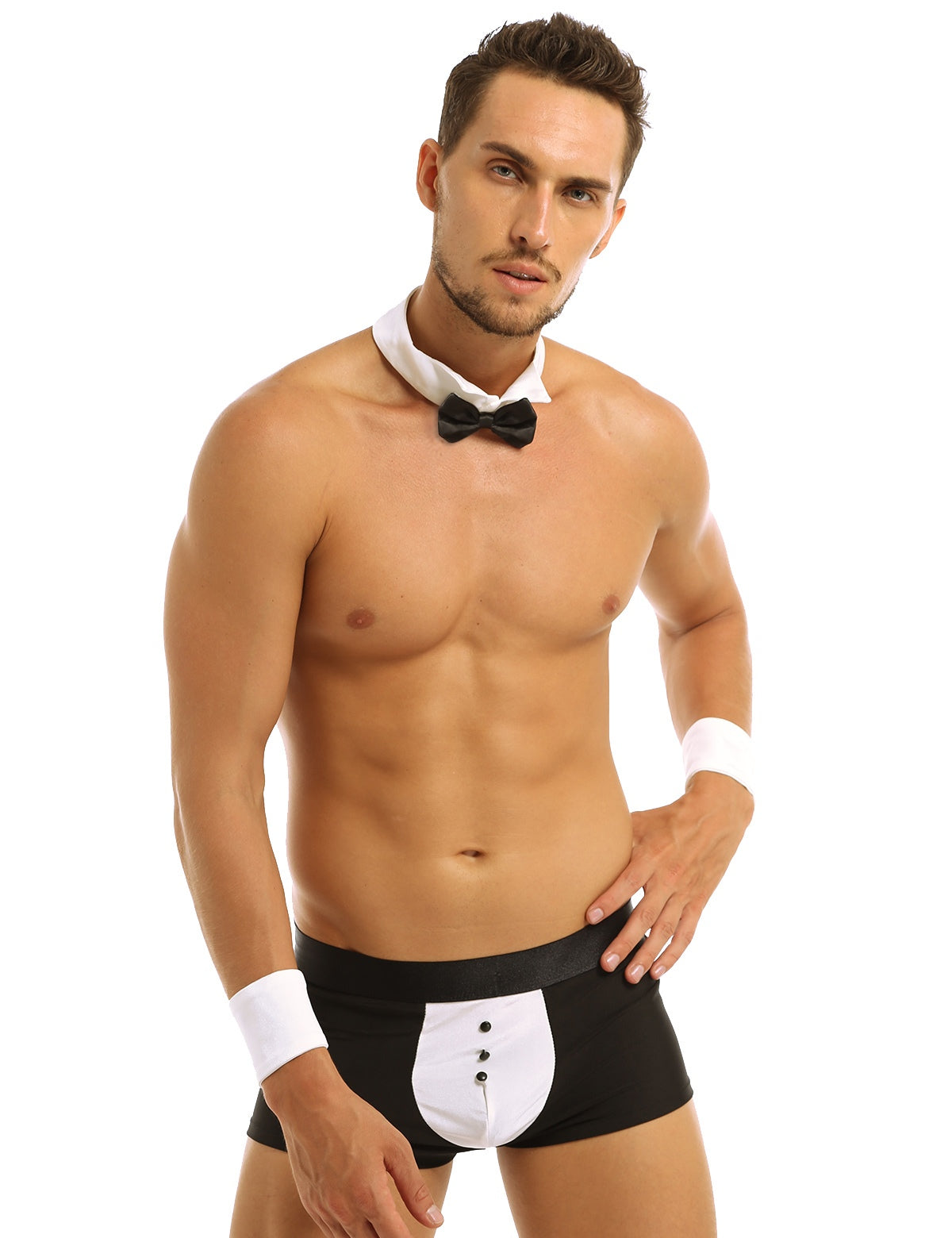 XXL Men Erotic Uniform Doctor Nurse Sexy Role Play Costume Outfits Briefs With Collar And Red Cross Cuff Set Sissy Crossdresser