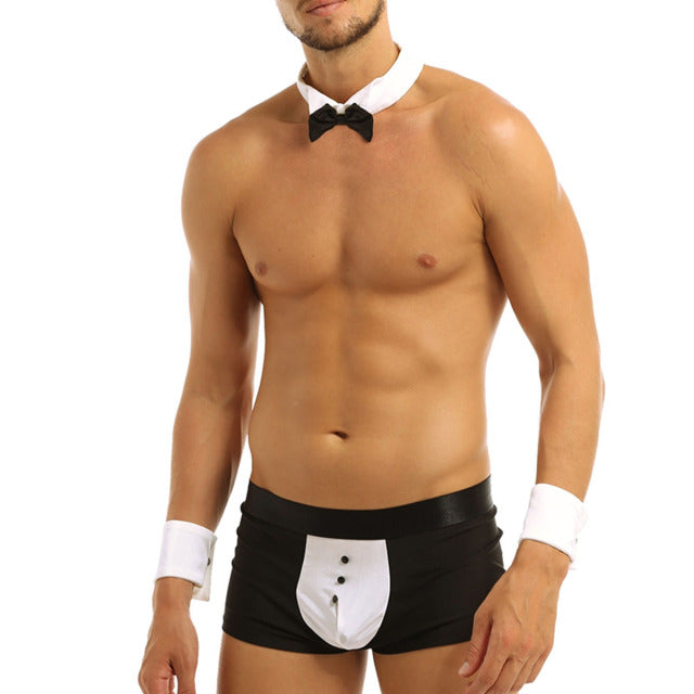 XXL Men Erotic Uniform Doctor Nurse Sexy Role Play Costume Outfits Briefs With Collar And Red Cross Cuff Set Sissy Crossdresser