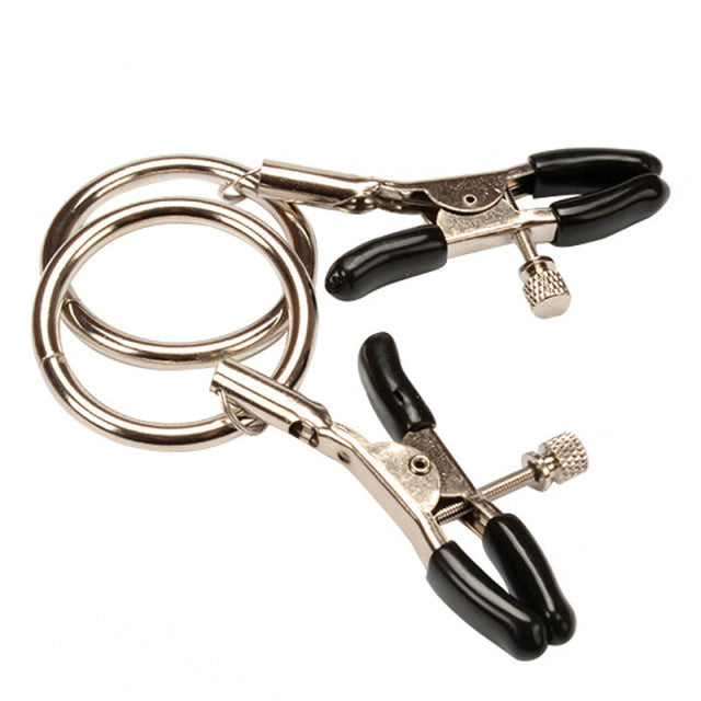 21 style 1 pair Sexy Nipple Clamps Labia Breast Nipple Clamps With Chain Clips Slave Fetish Erotic Toys bdsm Sex toys For women