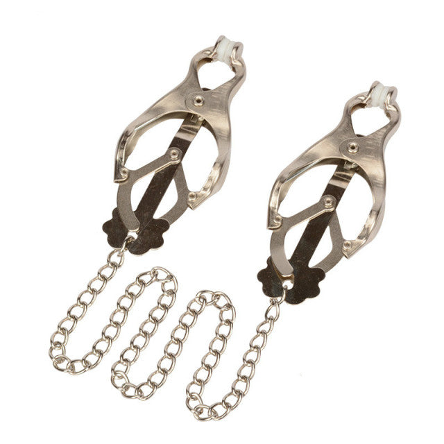 21 style 1 pair Sexy Nipple Clamps Labia Breast Nipple Clamps With Chain Clips Slave Fetish Erotic Toys bdsm Sex toys For women