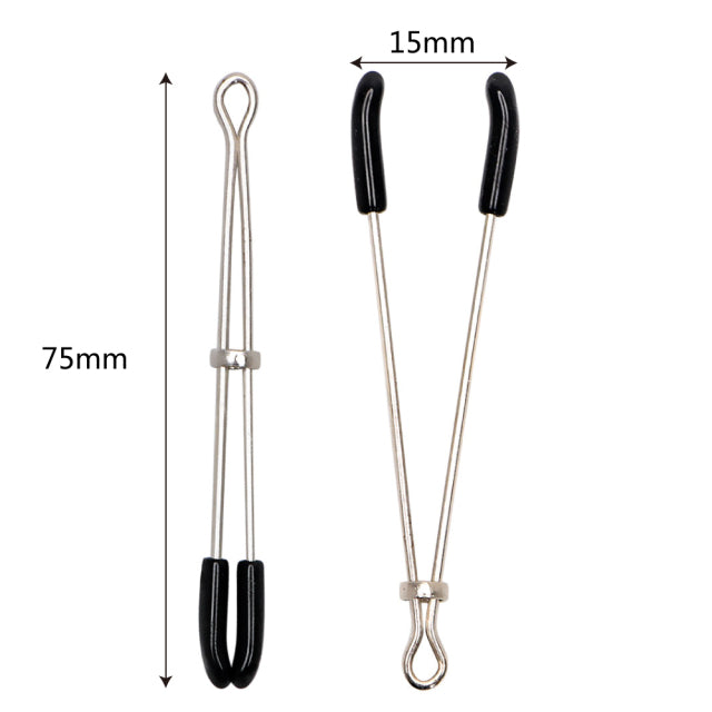 21 style 1 pair Sexy Nipple Clamps Labia Breast Nipple Clamps With Chain Clips Slave Fetish Erotic Toys bdsm Sex toys For women