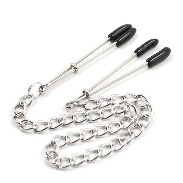 21 style 1 pair Sexy Nipple Clamps Labia Breast Nipple Clamps With Chain Clips Slave Fetish Erotic Toys bdsm Sex toys For women