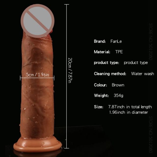 7in Realistic Penis Sexy Huge Sliding Foreskin Women Masturbator Tools Suction Cup Dildos Big Dick Lesbian Adult Erotic Sex Toys