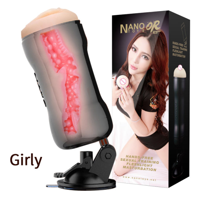 Male Masturbator Cup Vagina Vacuum Pocket Real Pussy Masturbation Devices Rotating Hand Free Suction Masturb Cup Sex Toy For Men