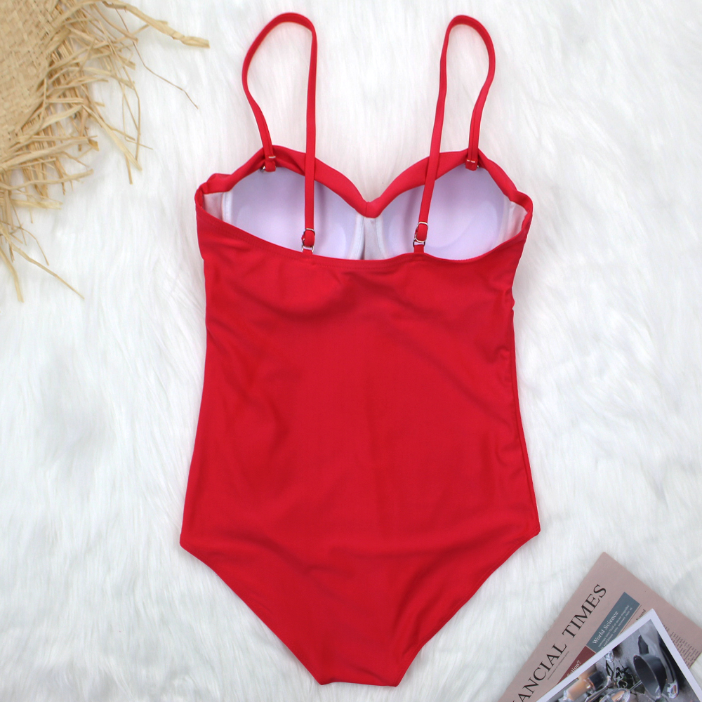 Hot Pink Swimwear One-piece Women Swimsuit New Bodysuit Push Up Twist Swimsuit Summer Beach Bathing Suits Sexy Monokini