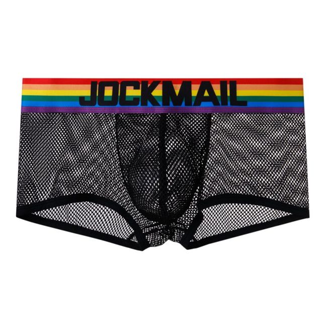 Summer Sexy Boxer Men Underwear Fitness Calzoncillos Hombre Slip Cotton Breathable Low Waist Shorts Panties Gay Penis Pouch Wear