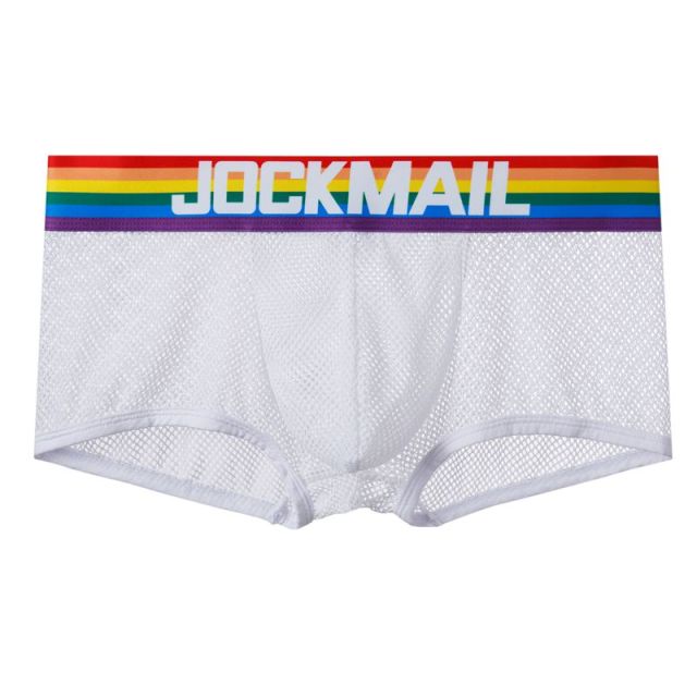 Summer Sexy Boxer Men Underwear Fitness Calzoncillos Hombre Slip Cotton Breathable Low Waist Shorts Panties Gay Penis Pouch Wear