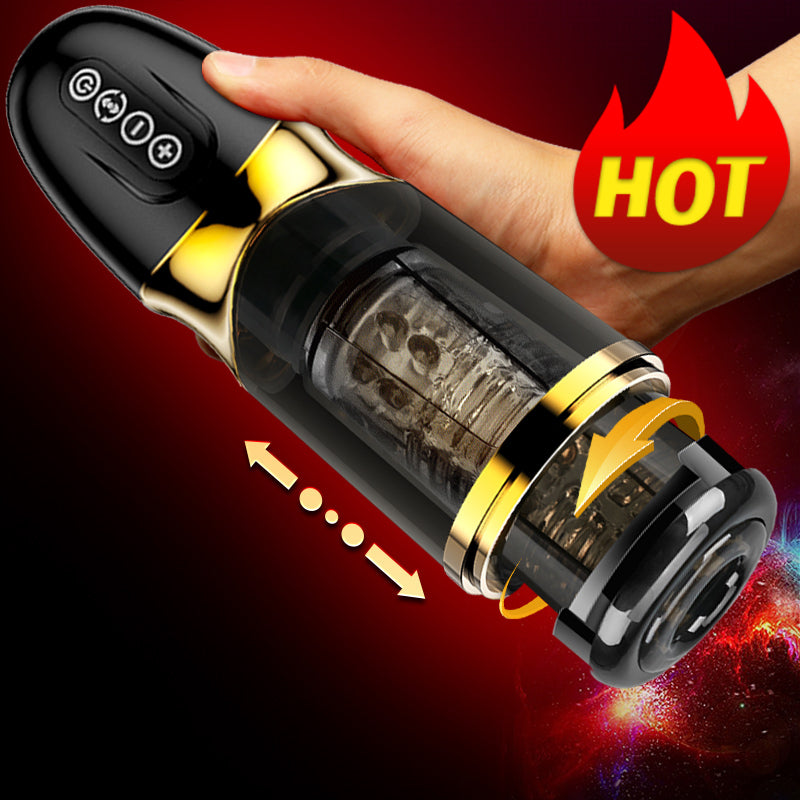 Automatic Male Masturbator 10*10 Modes Telescopic Rotation Soft Silicone Vagina Pocket Adult Masturbation Cup sex toys for men