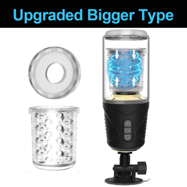 Automatic Male Masturbator 10*10 Modes Telescopic Rotation Soft Silicone Vagina Pocket Adult Masturbation Cup sex toys for men