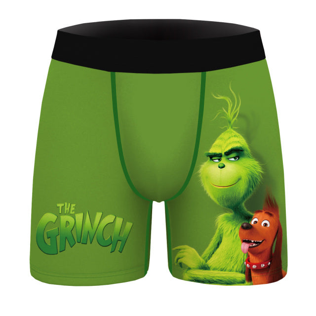 OneLineFox Christmas Underwear Men Boxer Panties Underwear Male Boxer Shorts Boxershorts Long Underpants Calzoncillos Hombre
