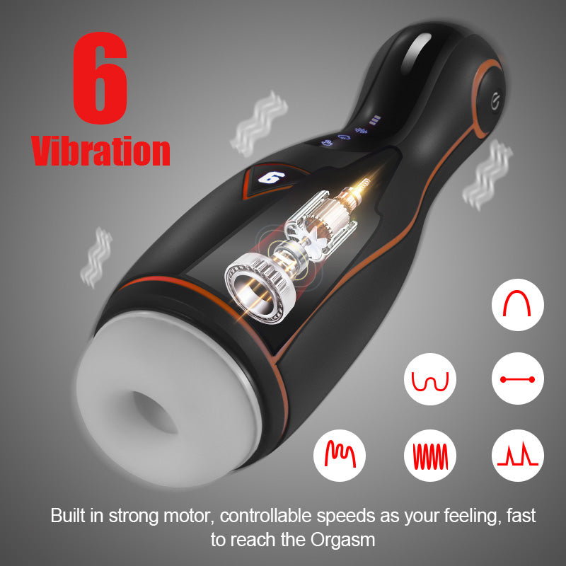 Sucking Masturbator Male 6*4 Adjustable Modes Masturbation Cup Automatic Vibrating Heating Burst Masturbators Sex toys for men