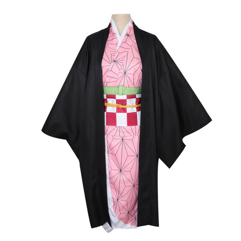 Anime Demon Slayer Kimetsu no Yaiba Kamado Nezuko Kimono Cosplay Costume Clothes