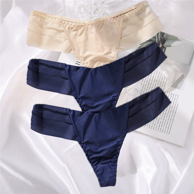 3PCS/Set Perspective G-String Sexy Low Waist Underwear Women See-Through Underpants Girls Intimates Lingerie Women Panties