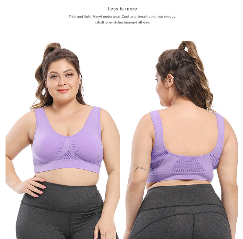 Plus Size Bra Underwear Seamless Bras For Wonen Push Up Bra Bralette Wire Free Mesh Design Breathable Comfortable Sport Bra