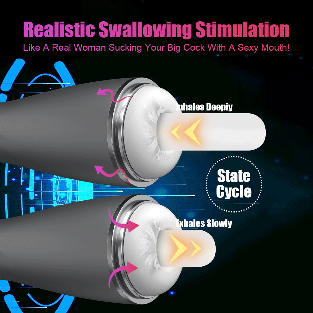 Sucking Masturbator Male Real Blowjob Masturbators Vacuum Clamping Vibration heating Voice Interactive Adult Sex Toys for Men