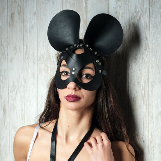 Spikes Rivets Studded Mask Women BDSM Leather Fetish Adult Erotic Mask Halloween Cosplay Anime Party Face Masks Squid Game