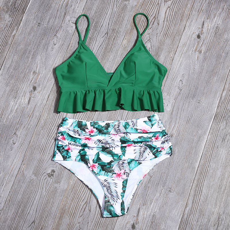 Bikini Push Up Summer Floral Sexy Swimwear Sport Women Plus Size Swimming Suit For Women Swimsuit High Waist Bikini Set