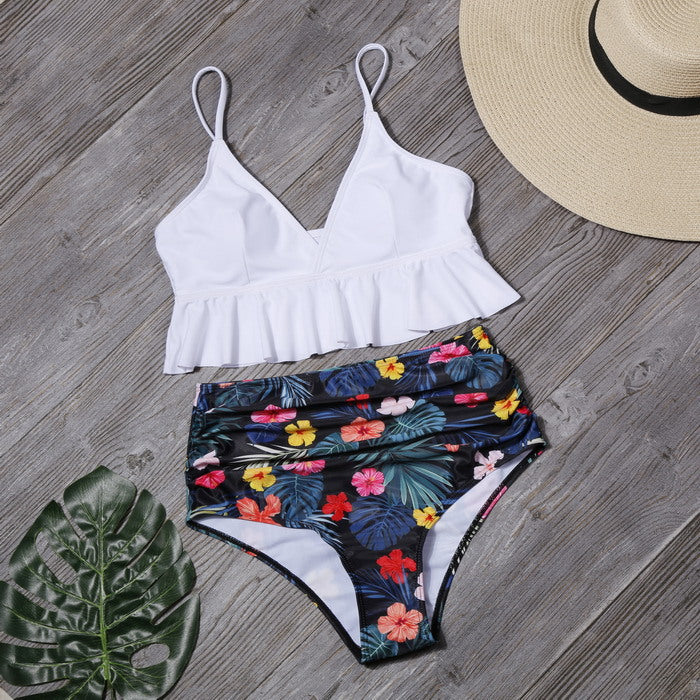 Bikini Push Up Summer Floral Sexy Swimwear Sport Women Plus Size Swimming Suit For Women Swimsuit High Waist Bikini Set