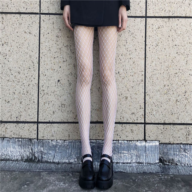 Women Anime Cosplay Lolita Girls Tights Black Sexy High Waist Fishnet Nylon Stocking Mesh Hosiery Pantyhose
