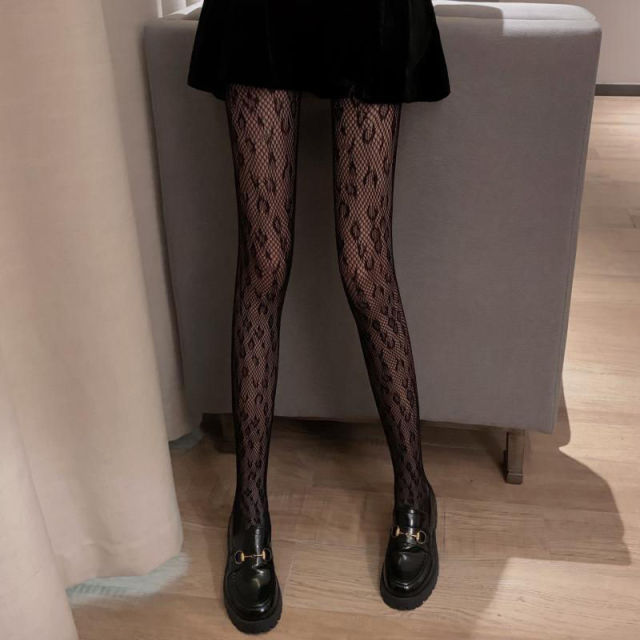 Women Anime Cosplay Lolita Girls Tights Black Sexy High Waist Fishnet Nylon Stocking Mesh Hosiery Pantyhose