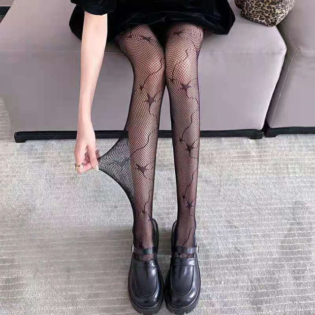 Women Anime Cosplay Lolita Girls Tights Black Sexy High Waist Fishnet Nylon Stocking Mesh Hosiery Pantyhose