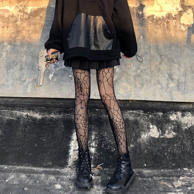 Women Anime Cosplay Lolita Girls Tights Black Sexy High Waist Fishnet Nylon Stocking Mesh Hosiery Pantyhose