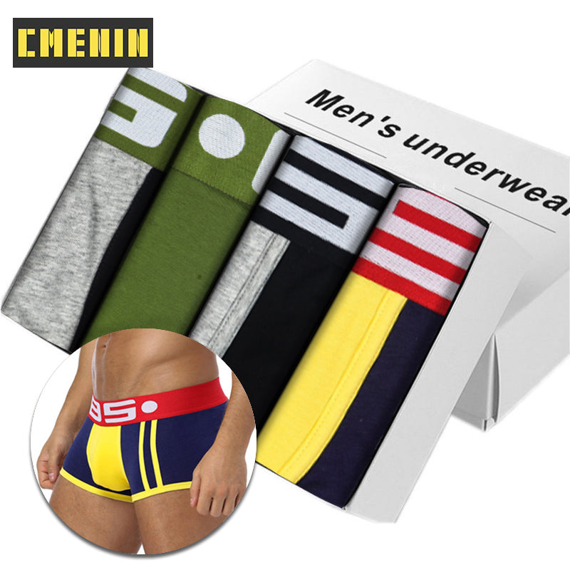 4Pcs High Quality Underwear Man Boxer Homme Cotton Men underpants Boxershorts Men Boxers Sexy Boxer Shorts Penis Size M-3XL