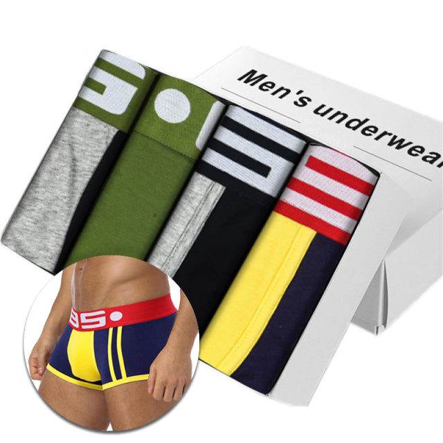 4Pcs High Quality Underwear Man Boxer Homme Cotton Men underpants Boxershorts Men Boxers Sexy Boxer Shorts Penis Size M-3XL
