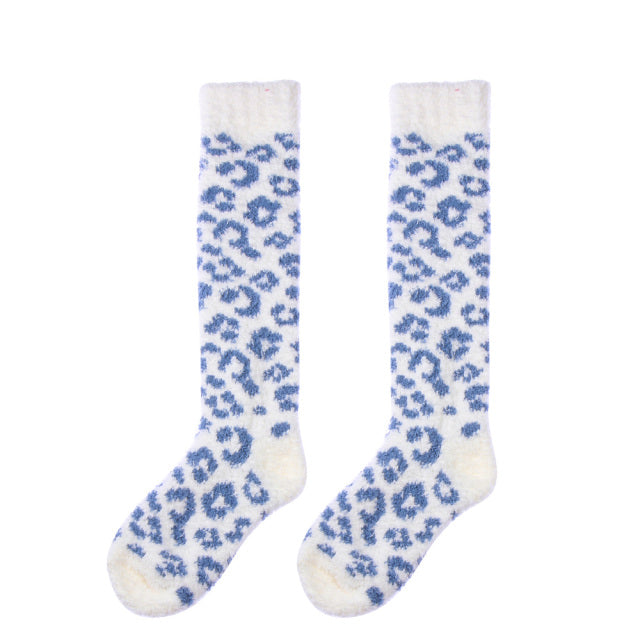 Women Slippers Home Socks Christmas Cartoon Elk Floor Socks Plush Velvet Non-slip Carpet Fluffy Warm Socks